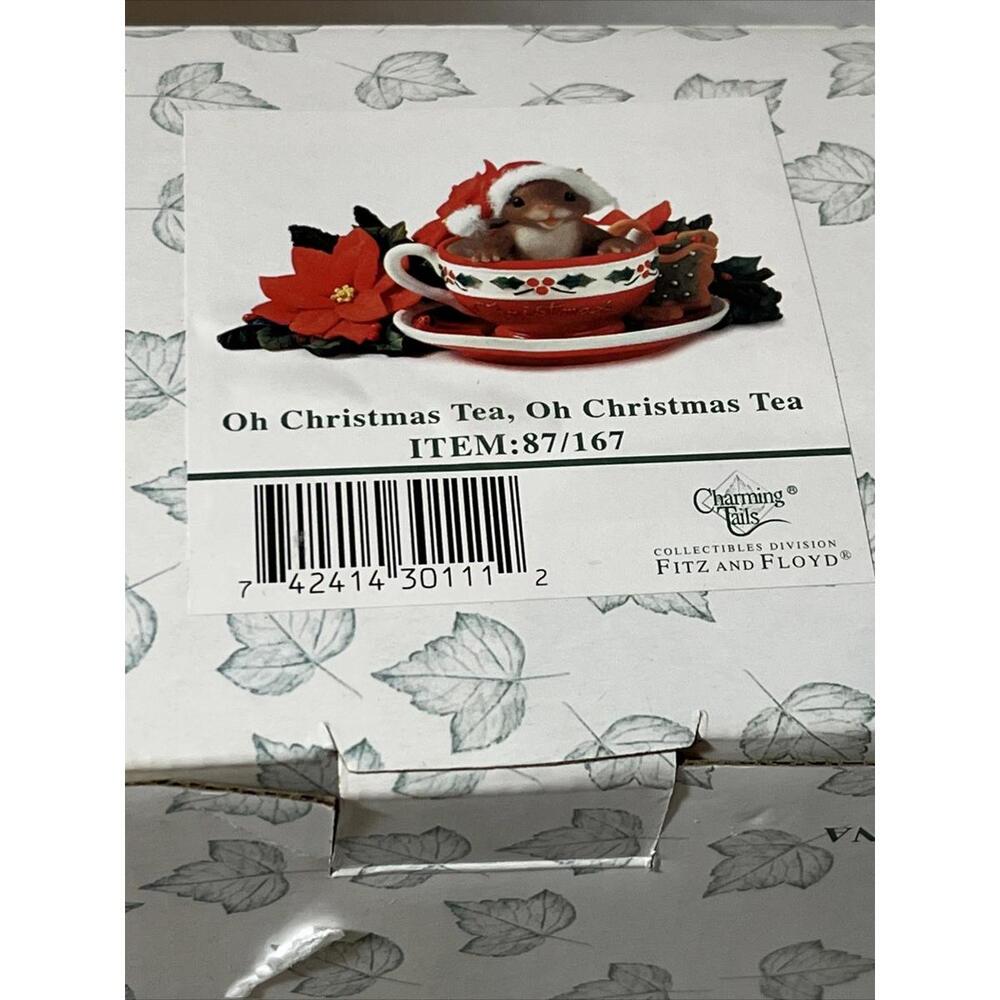 Charming Tails 'Oh Christmas Tea, Oh Christmas Tea' Fritz & Floyd SEALED Mouse